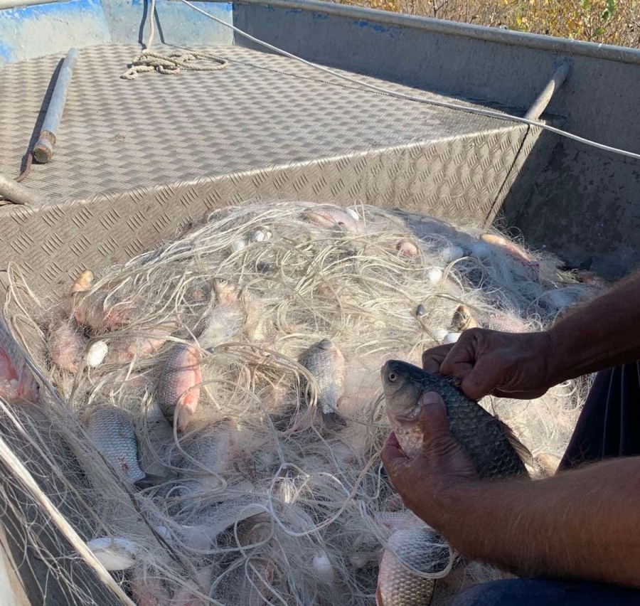 Акция на ИАРА край Бургас! Откриха бракониерски мрежи с над 300 кг риба в ез. Вая